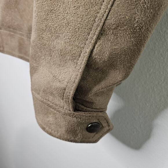 R Rosso Black & Gold Leather Suede Veneto Brown Tan Men's L Jacket Made in Italy - Picture 6 of 16